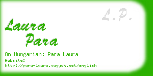 laura para business card